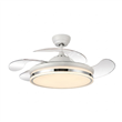 Ventilador de Techo Retráctil PHP XH258 de 42" Blanco con 6 Velocidades y Aspas Invisibles